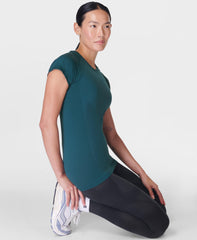 Athlete Seamless Workout Tee - Deep Green