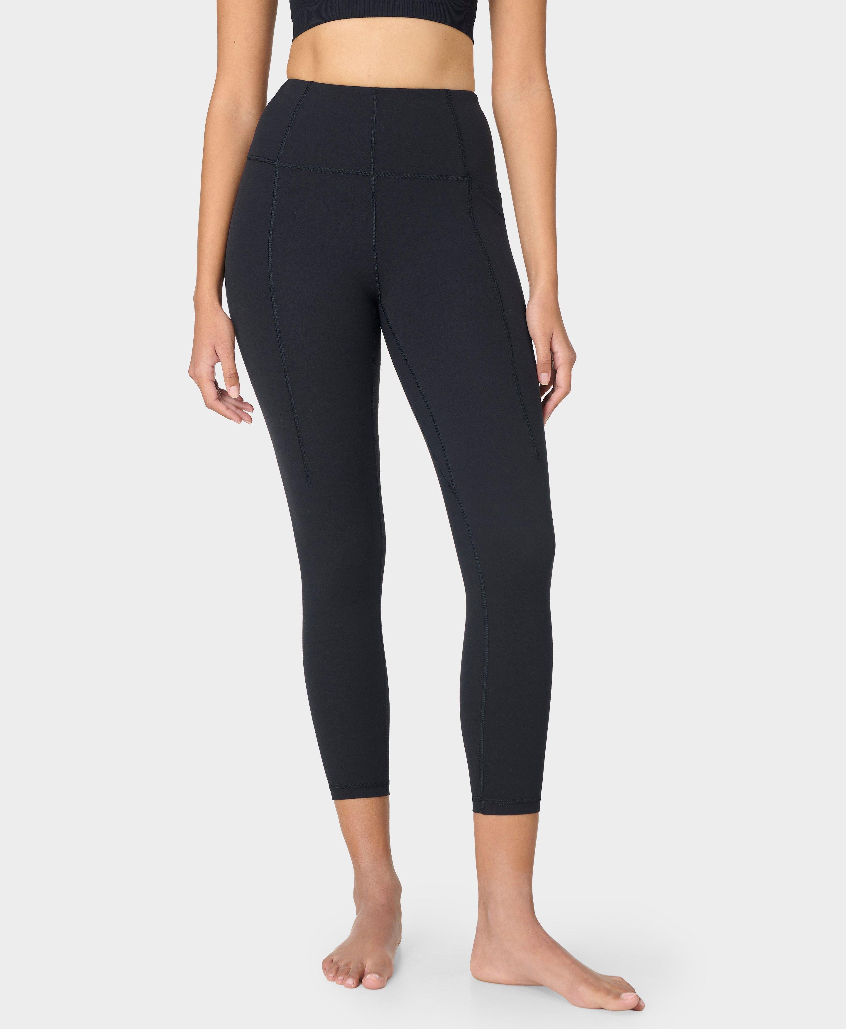 Super Soft 7/8 Yoga Leggings - Black - 7/8 Length
