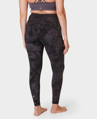 Super Soft Yoga Leggings - Duskberry Purple Spray Dye - Full Length