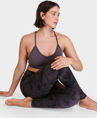 Super Soft Yoga Leggings - Duskberry Purple Spray Dye - Full Length
