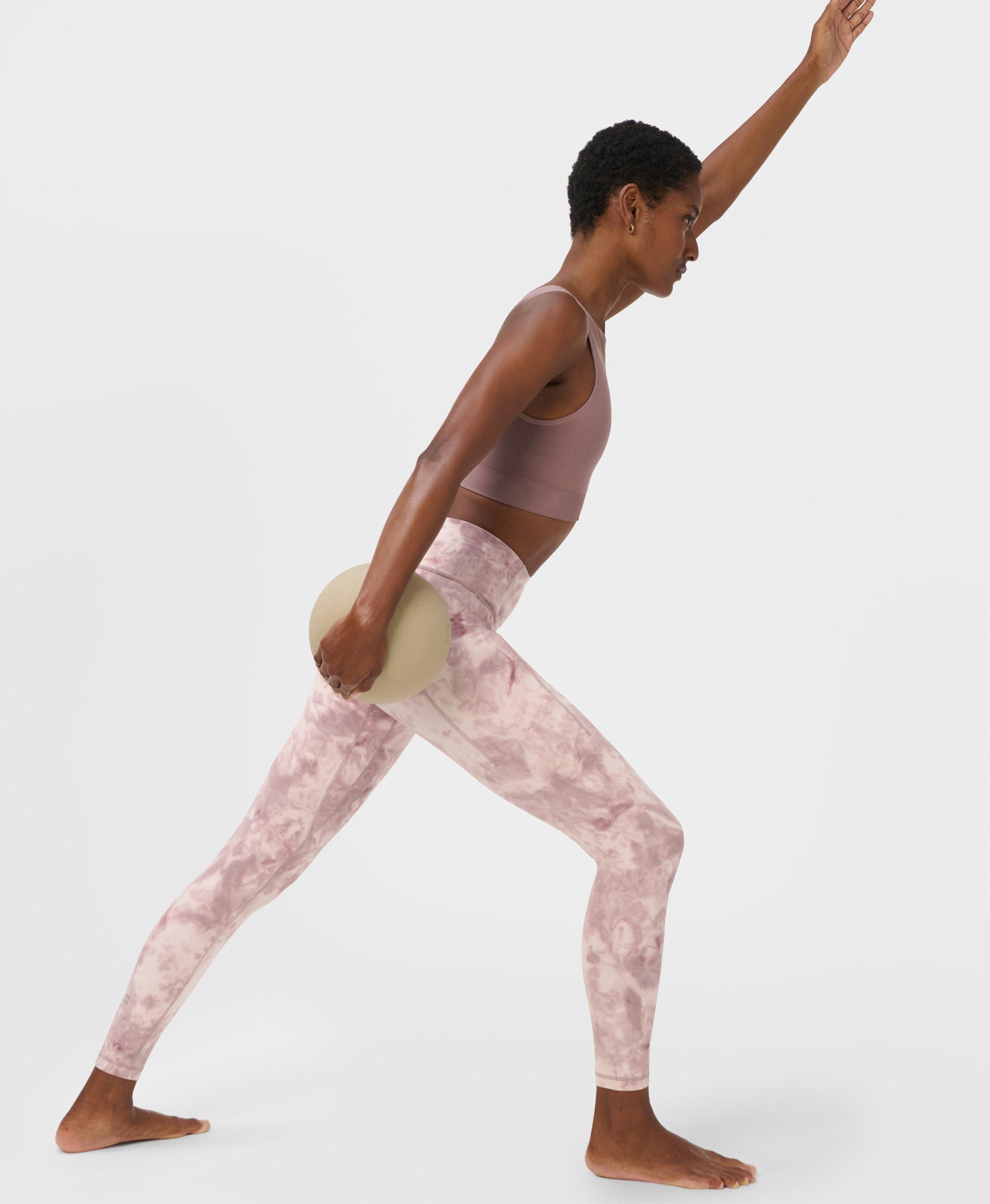 Super Soft Yoga Leggings - Duskberry Purple Spray Dye - Full Length