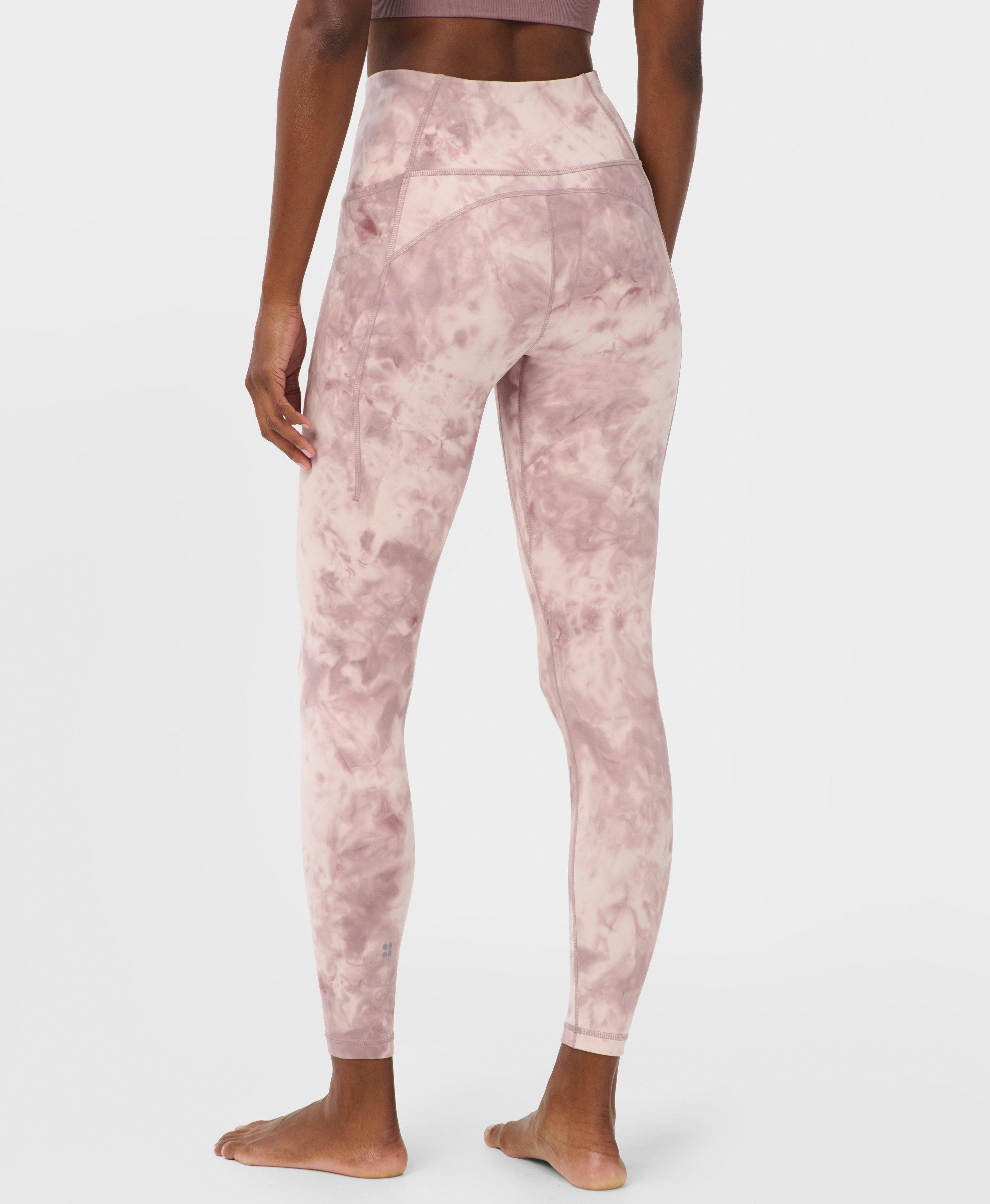 Super Soft Yoga Leggings - Duskberry Purple Spray Dye - Full Length