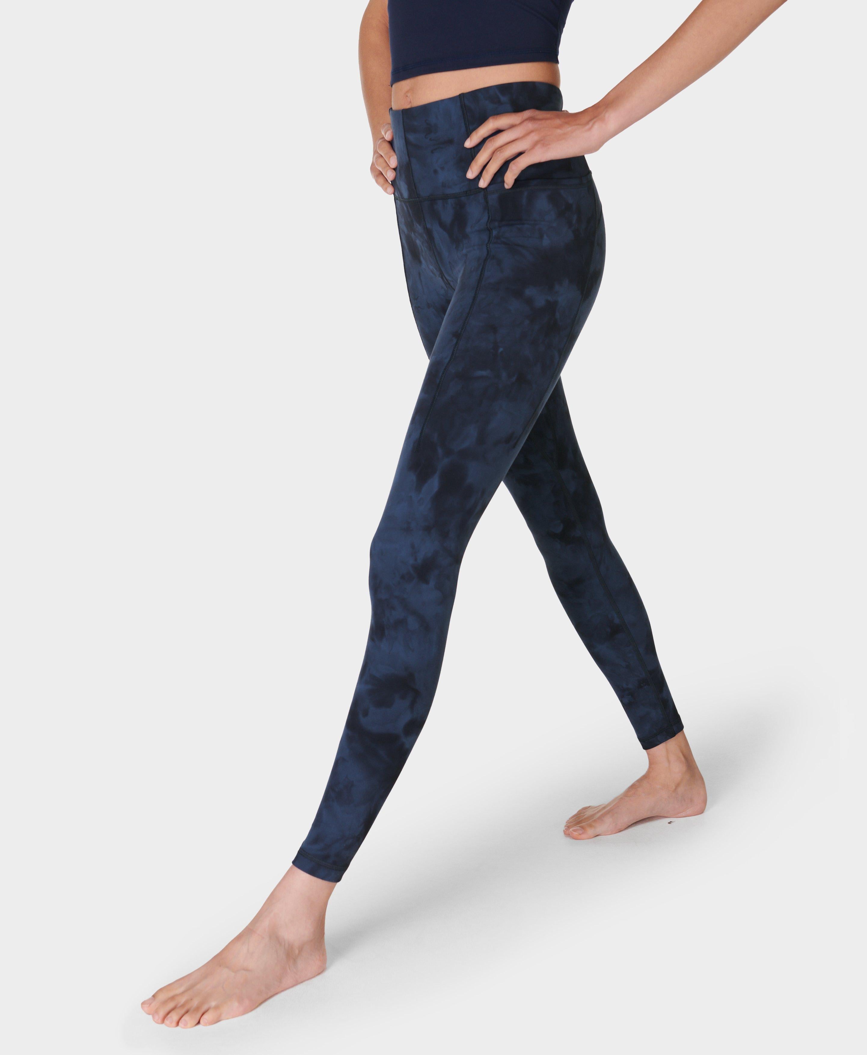 Super Soft Yoga Leggings - Duskberry Purple Spray Dye - Full Length