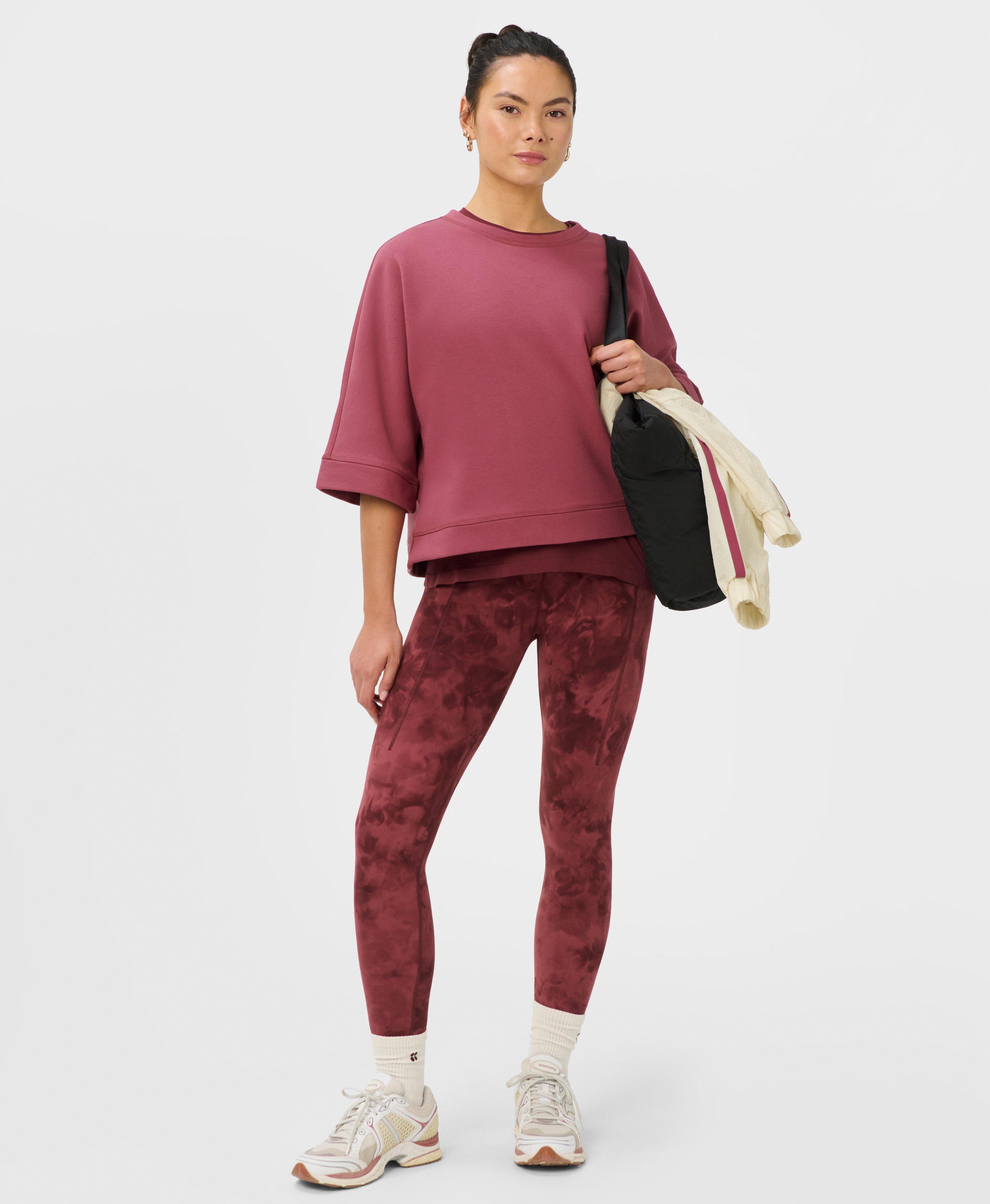 Super Soft Yoga Leggings - Duskberry Purple Spray Dye - Full Length