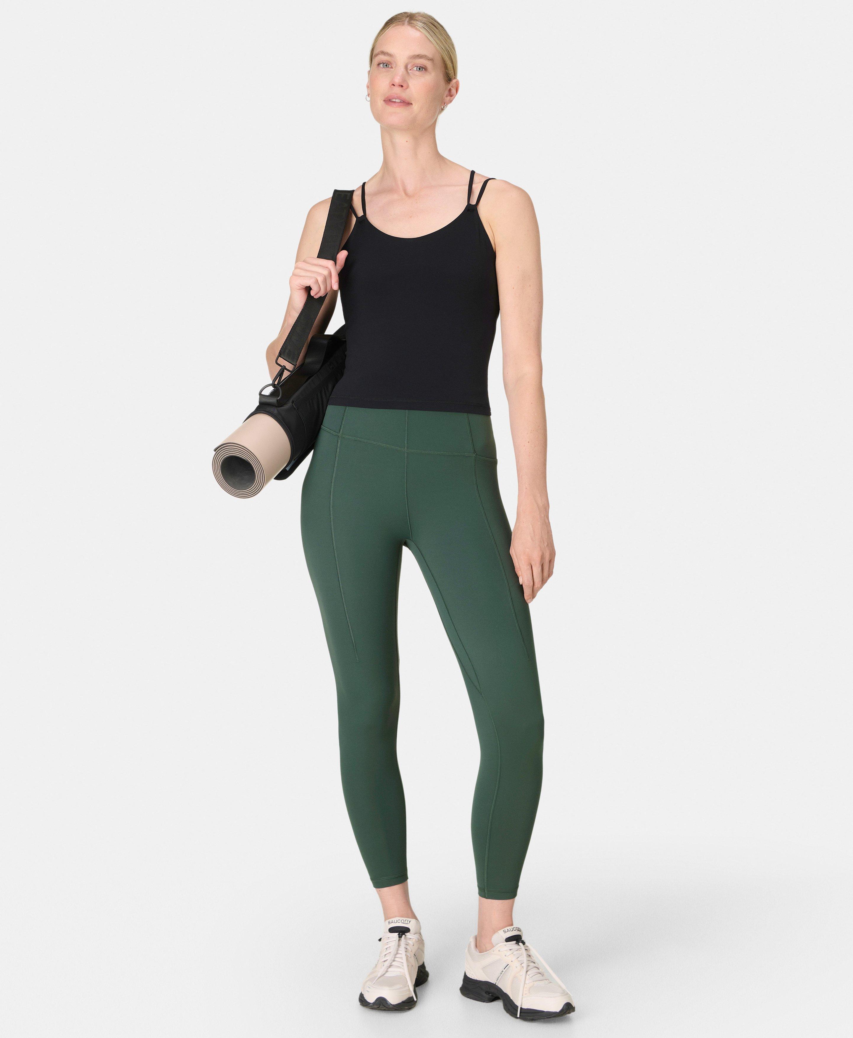 Super Soft 7/8 Yoga Leggings - Utility Brown - 7/8 Length