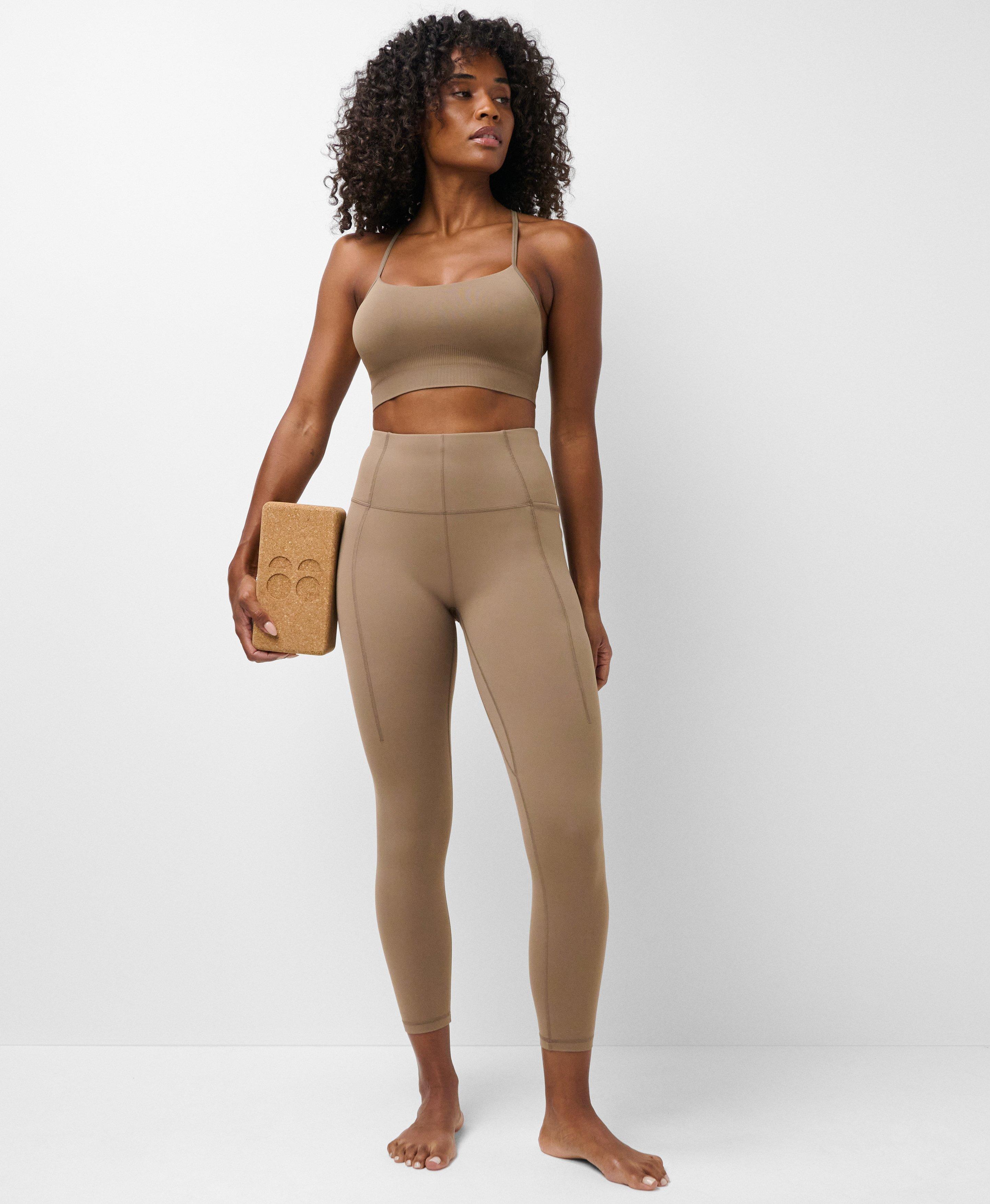 Super Soft 7/8 Yoga Leggings - Utility Brown - 7/8 Length