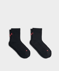 Crew Running Socks 2 Pack - Black A