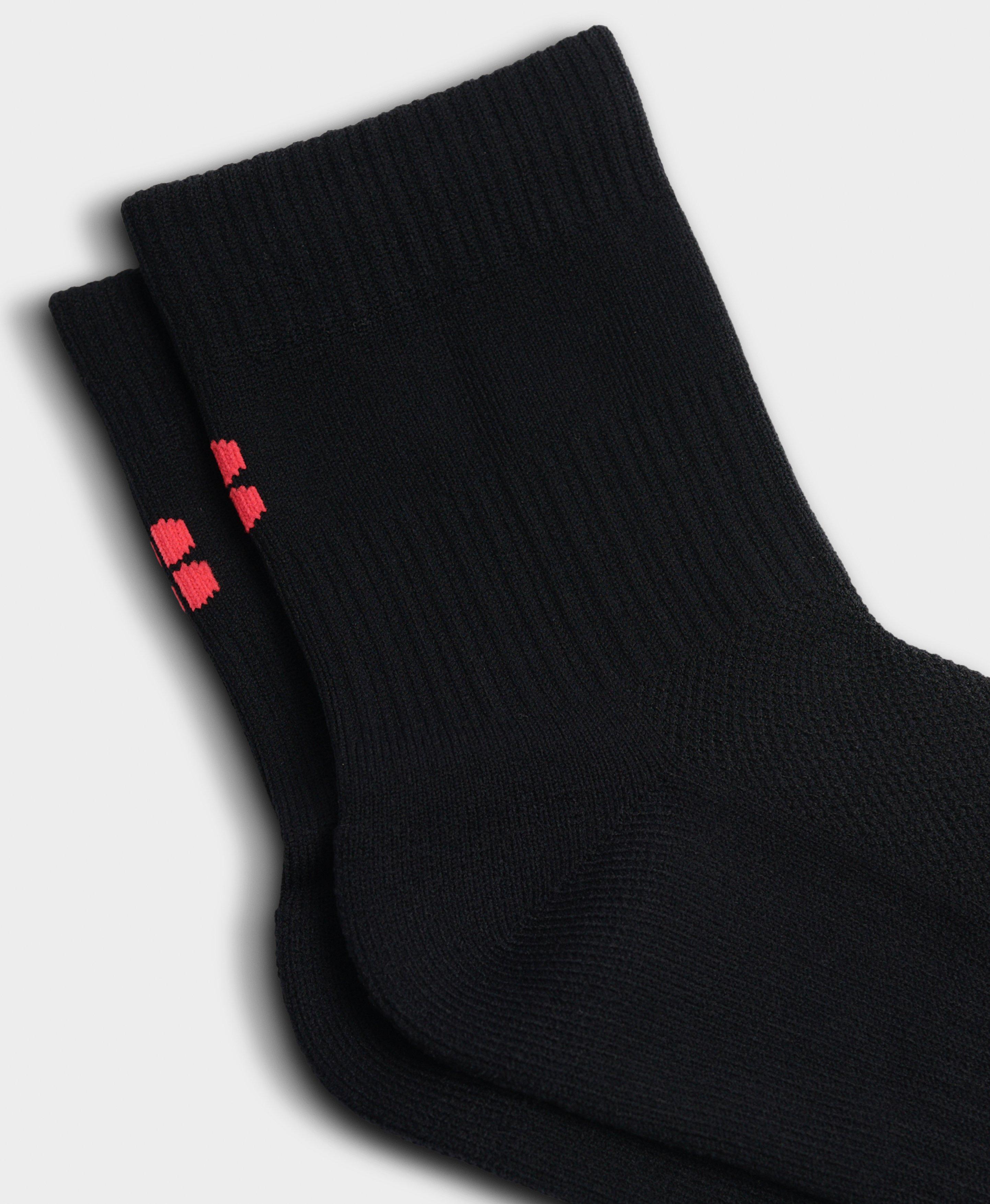 Crew Running Socks 2 Pack - Black A
