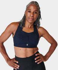 Runner's High Zero Sports Bra - Navy Blue A