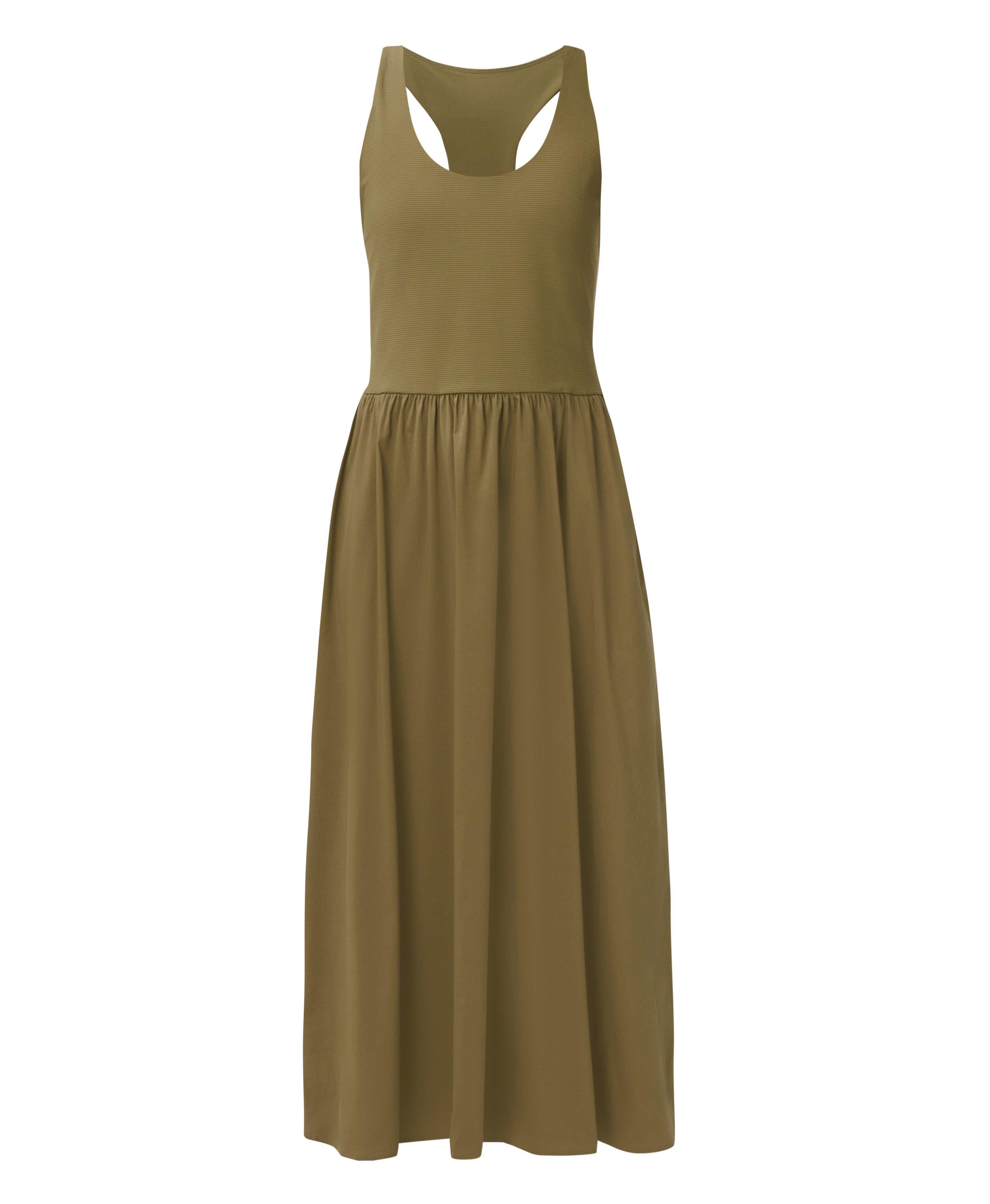 Explorer Ribbed Racer Midi Dress - Agave Green