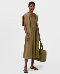Explorer Ribbed Racer Midi Dress - Agave Green