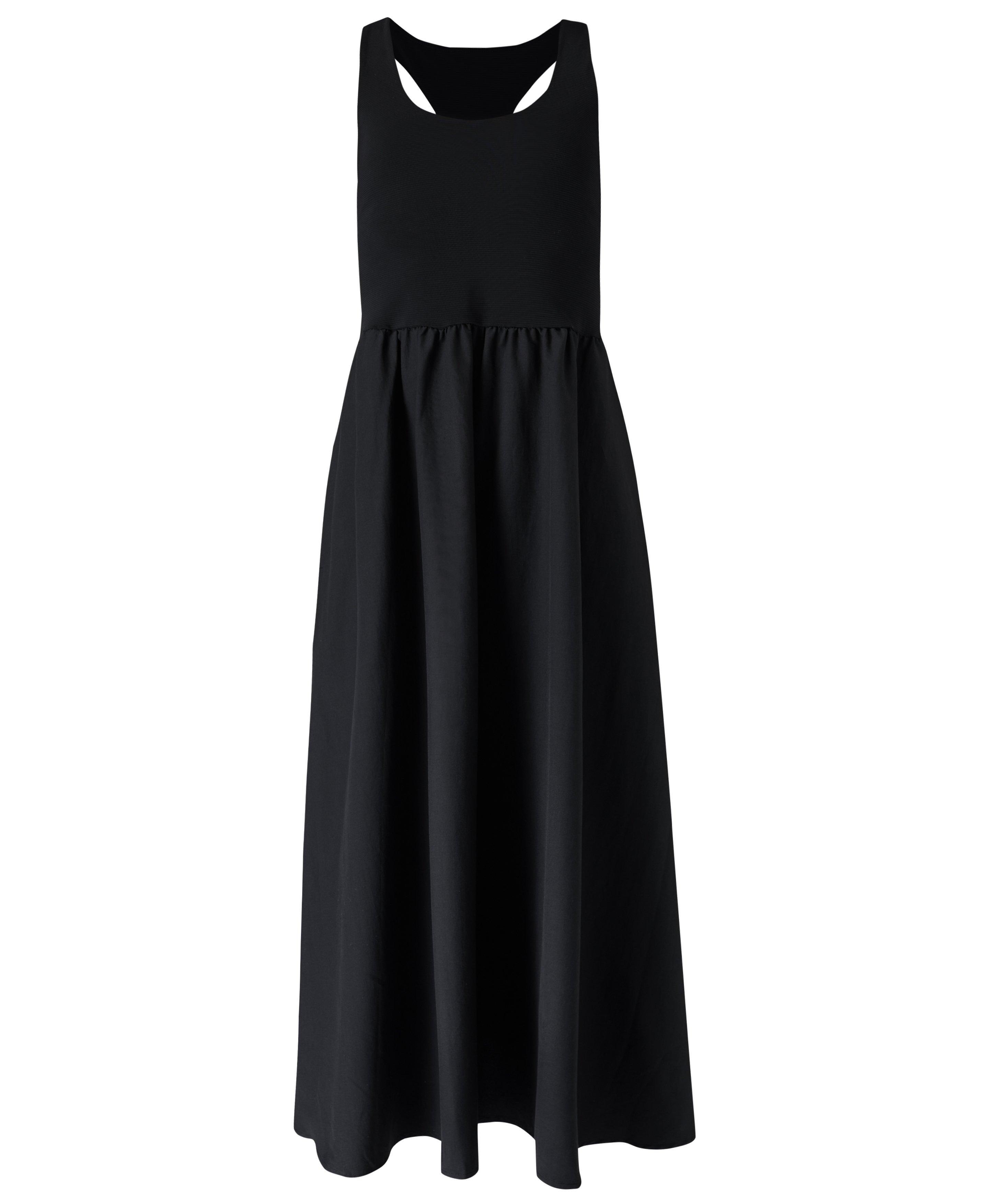 Explorer Ribbed Racer Midi Dress - Black