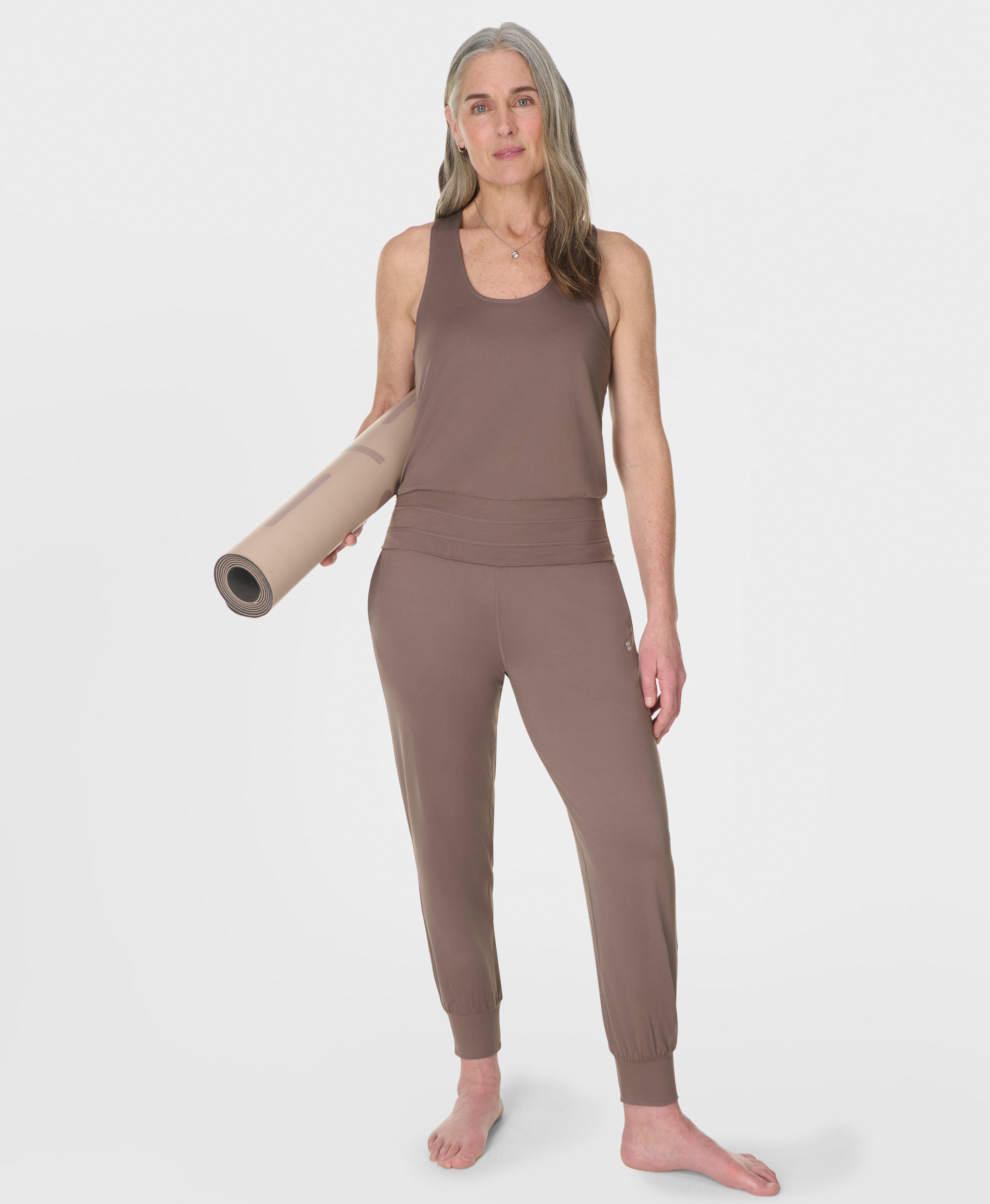 Gaia Yoga Tank - Taupe Brown