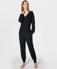 Gaia Yoga Long Sleeve Jumpsuit - Black