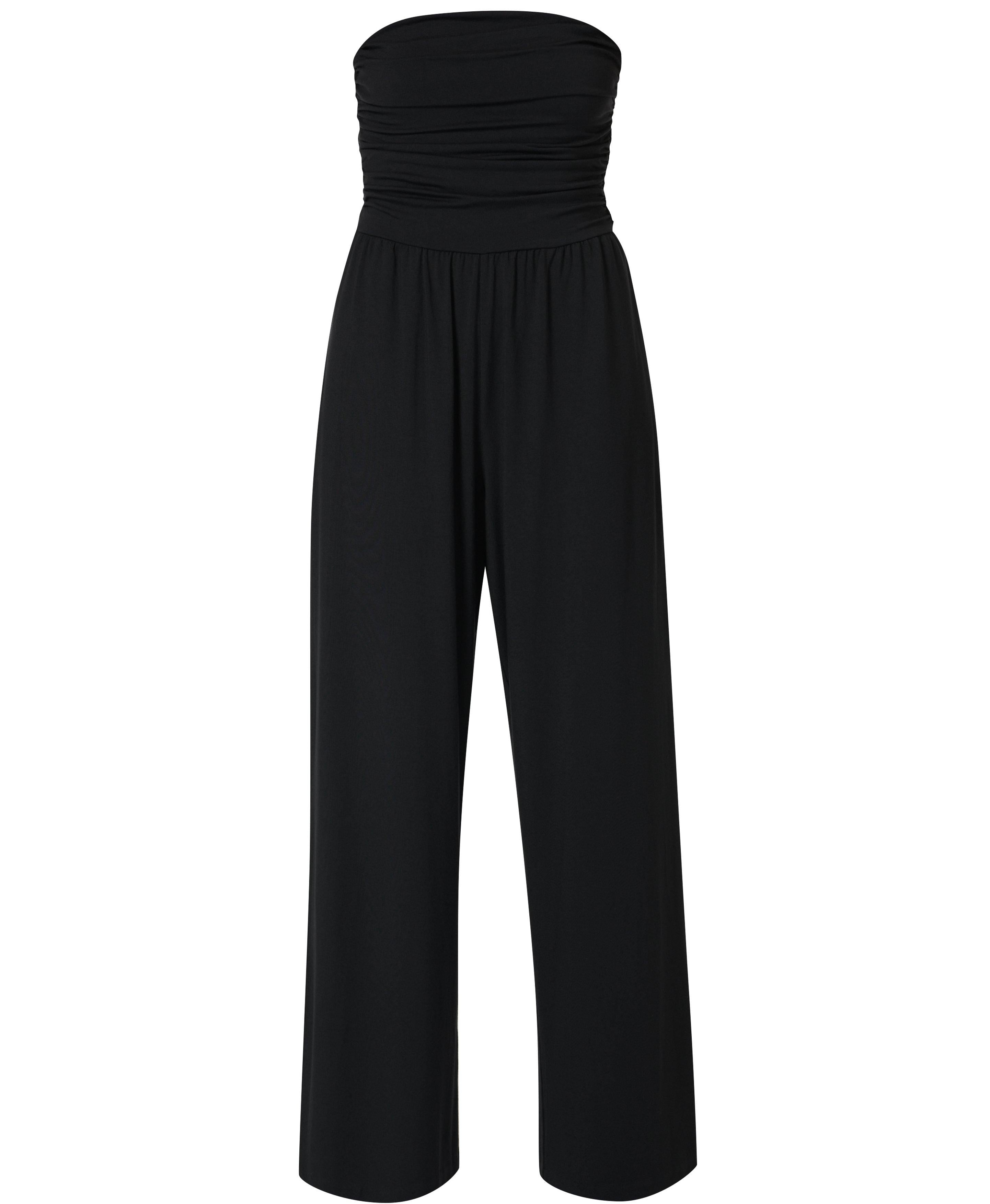 Modal Wide Leg Jumpsuit - Black