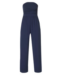 Modal Wide Leg Jumpsuit - Navy Blue