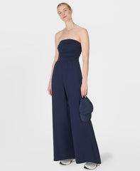 Modal Wide Leg Jumpsuit - Navy Blue