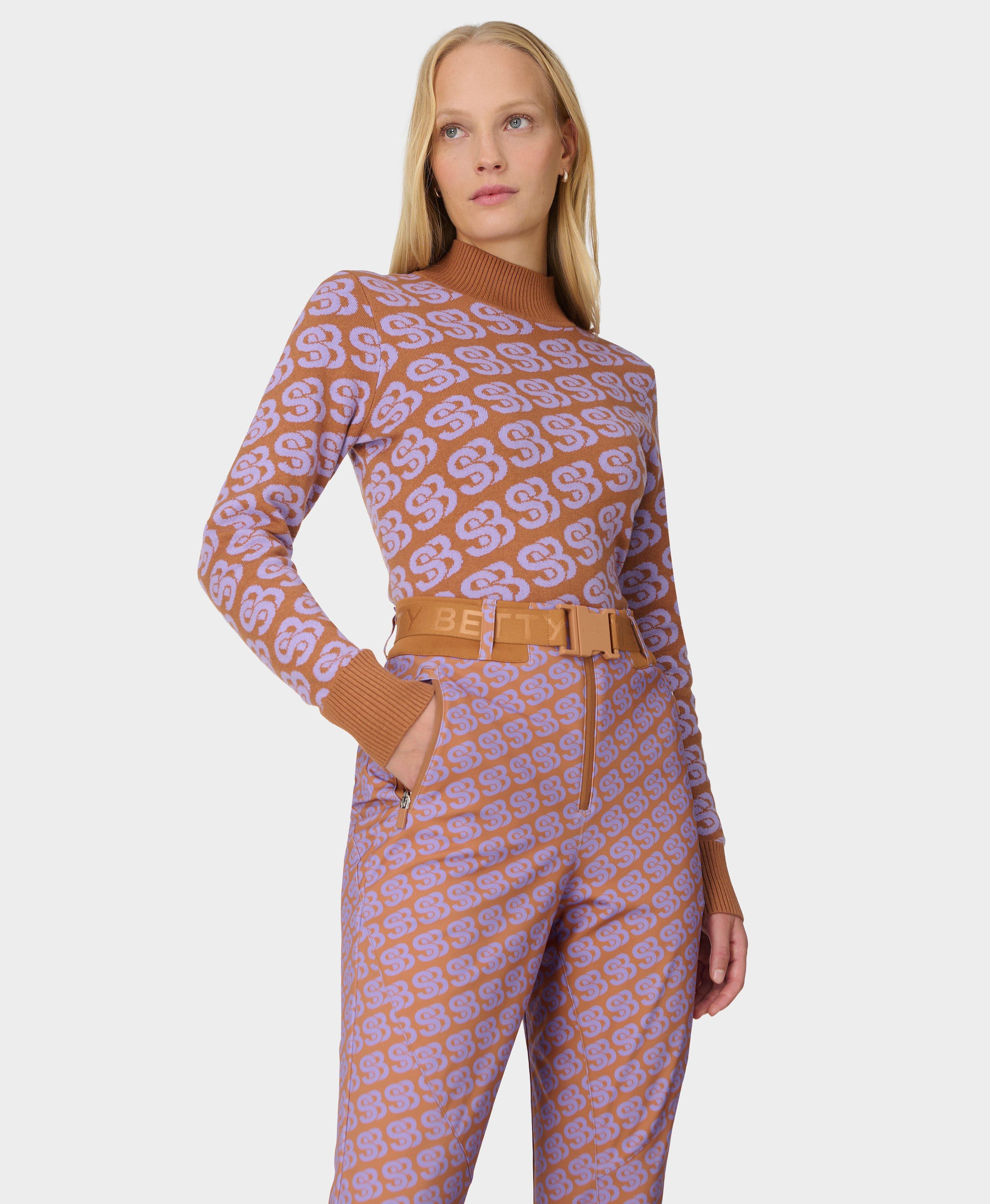 Power High Waist Sculpting Overalls - Brown Sb Print