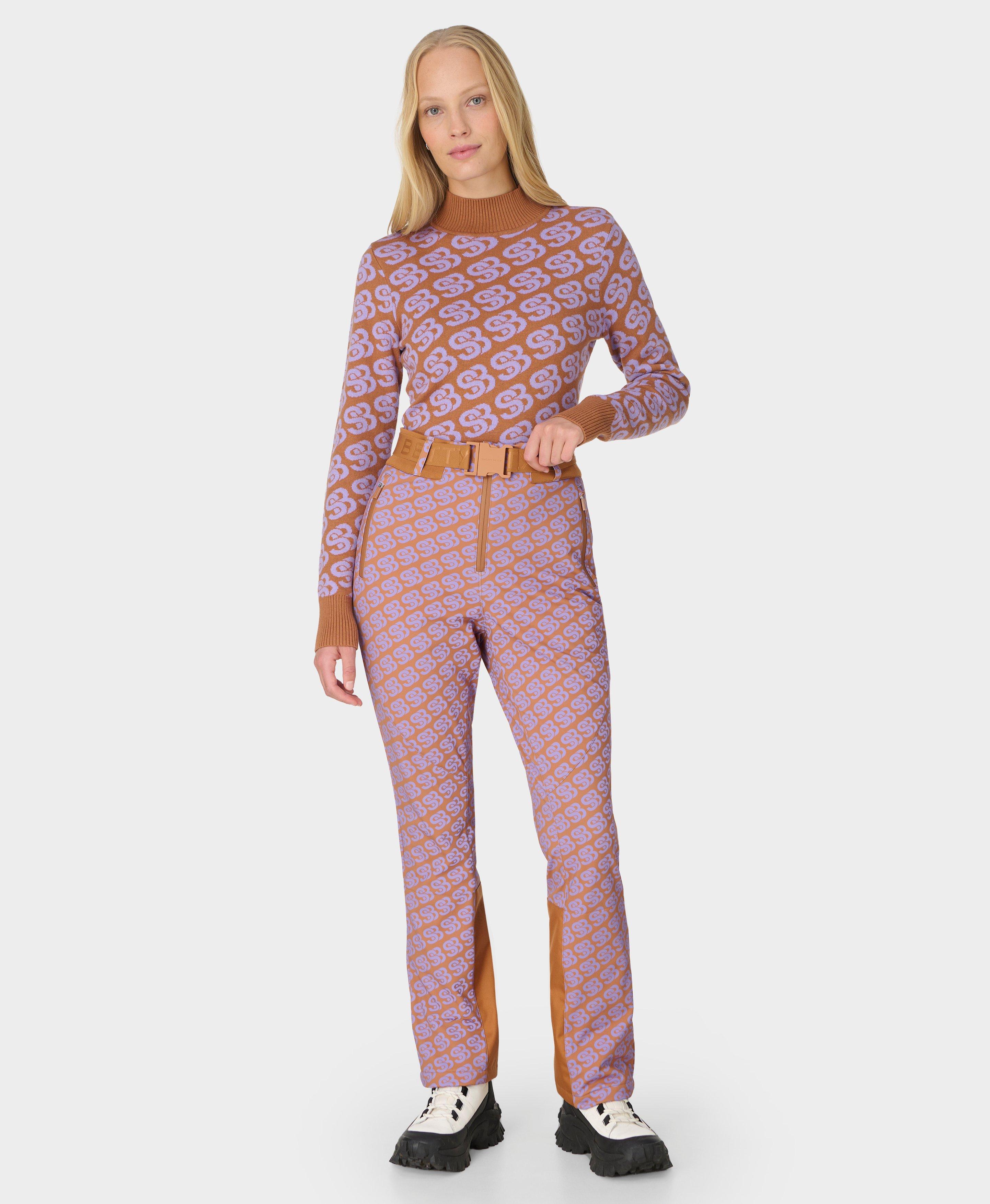 Power High Waist Sculpting Overalls - Brown Sb Print
