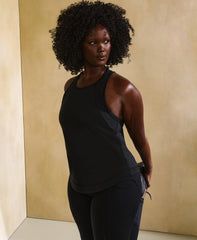 Breathe Easy Mesh Run Tank - Black