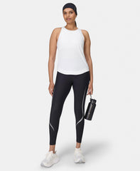 Breathe Easy Mesh Run Tank - White