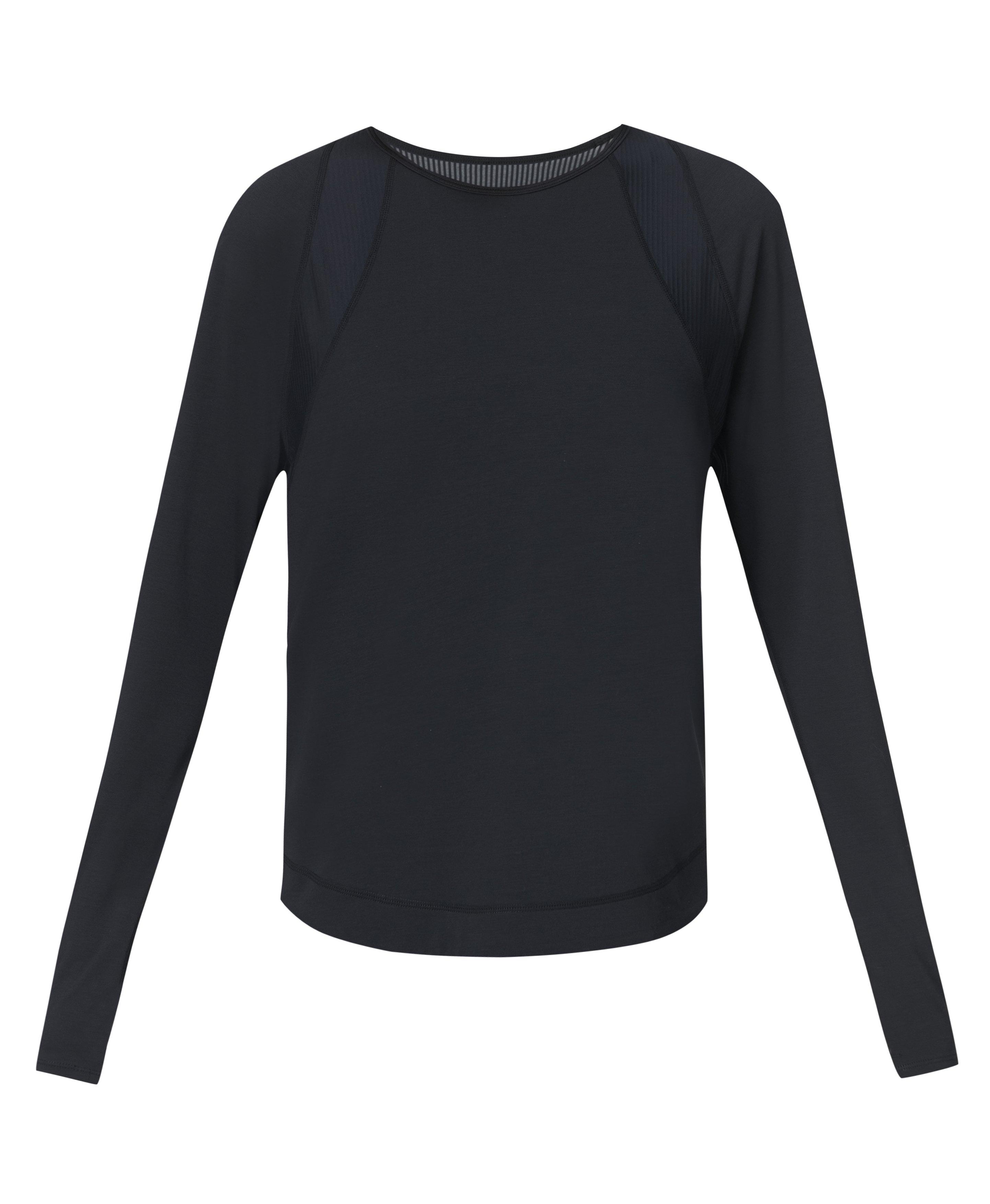 Breathe Easy Mesh Long Sleeve Tee - Black
