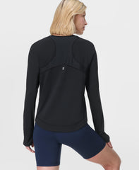 Breathe Easy Mesh Long Sleeve Tee - Black