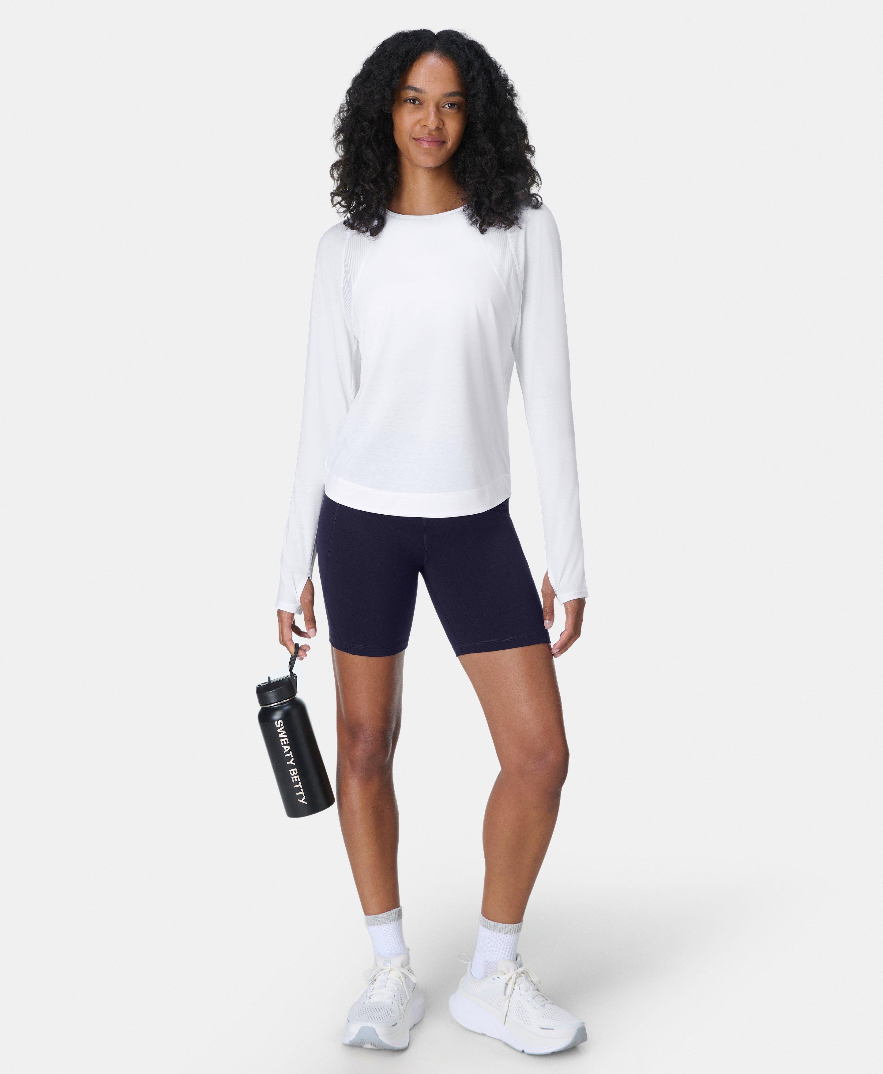 Breathe Easy Mesh Long Sleeve Tee - White