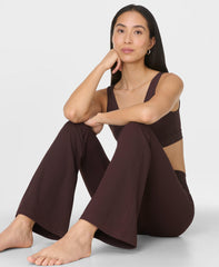 Glow Flex Rib Flare Pants - Sable Brown
