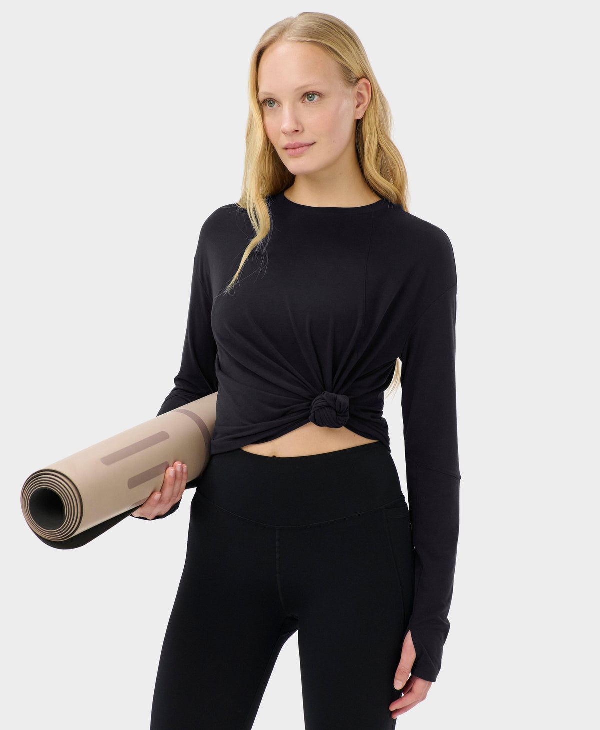 Soft Flow Studio Long Sleeve Tee - Black